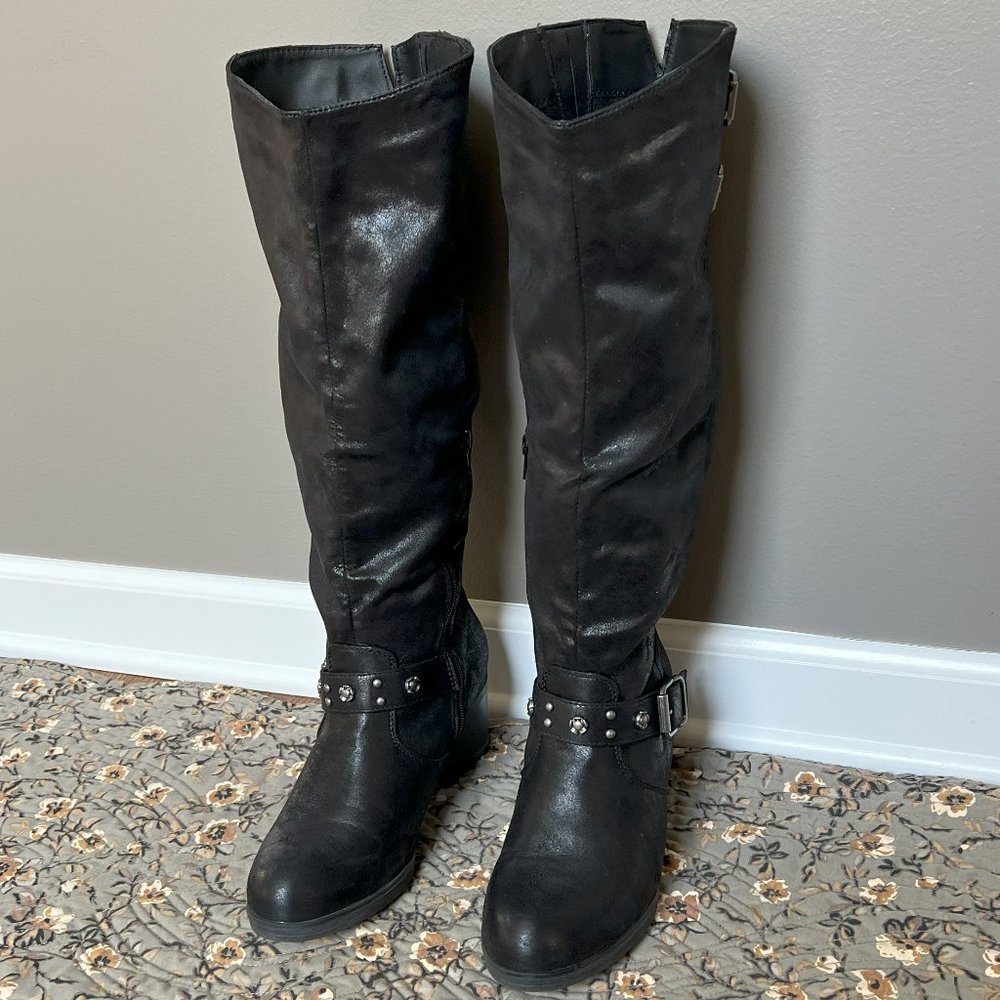 Carlos by Carlos Santana Women’s Cara Black Riding Boots 8.5 Medium